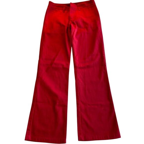 VTG Made in the USA Dickies Cotton Blend RED Pant 4 Pockets Boot Cut Mid-Rise 5 - Picture 1 of 7